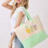 Hello Summer Terry Tote – HELLO SUMMER Graphic Beach Bag