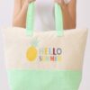 Hello Summer Terry Tote – HELLO SUMMER Graphic Beach Bag