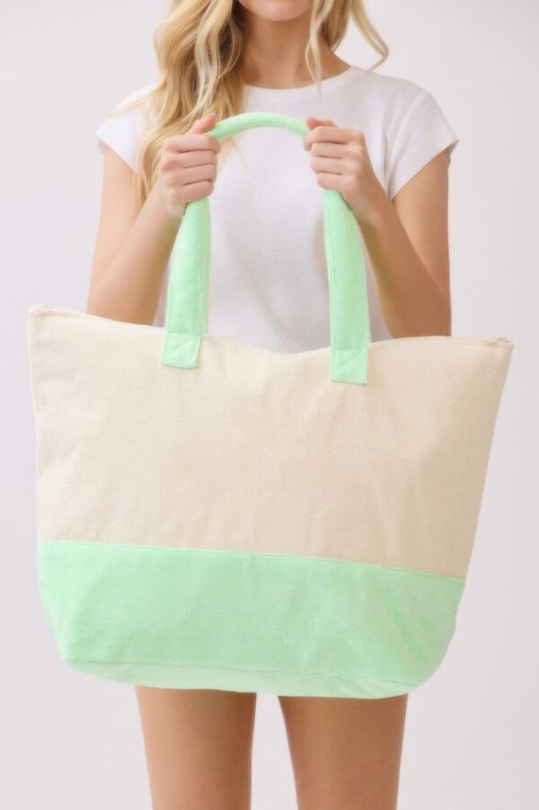 Hello Summer Terry Tote – HELLO SUMMER Graphic Beach Bag