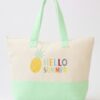 Hello Summer Terry Tote – HELLO SUMMER Graphic Beach Bag
