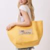 2-in-1 Vintage Canvas Tote – Shoulder or Bucket with Holiday Patch