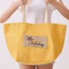 2-in-1 Vintage Canvas Tote – Shoulder or Bucket with Holiday Patch