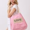 2-in-1 Vintage Canvas Tote – Shoulder or Bucket with Holiday Patch