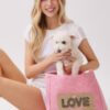 2-in-1 Vintage Canvas Tote – Shoulder or Bucket with Holiday Patch