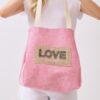 2-in-1 Vintage Canvas Tote – Shoulder or Bucket with Holiday Patch