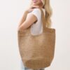 Round-Bottom Woven Tote Bag – Handmade Strap
