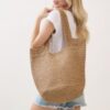 Round-Bottom Woven Tote Bag – Handmade Strap