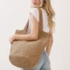 Round-Bottom Woven Tote Bag – Handmade Strap