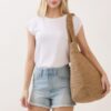 Round-Bottom Woven Tote Bag – Handmade Strap