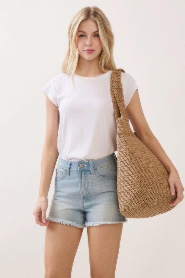 Round-Bottom Woven Tote Bag – Handmade Strap