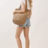 Round-Bottom Woven Tote Bag – Handmade Strap