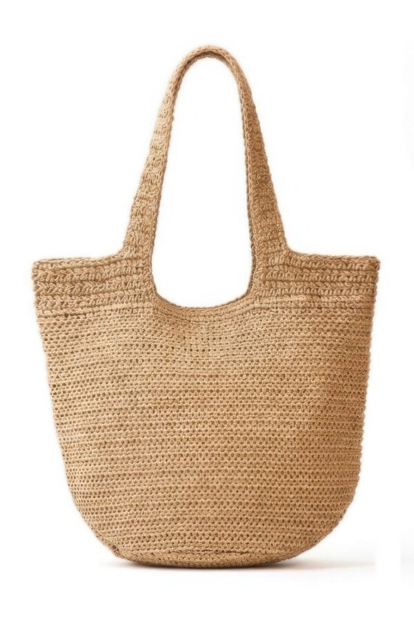 Round-Bottom Woven Tote Bag – Handmade Strap