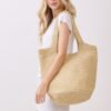 Round-Bottom Woven Tote Bag – Handmade Strap