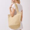 Round-Bottom Woven Tote Bag – Handmade Strap