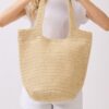 Round-Bottom Woven Tote Bag – Handmade Strap