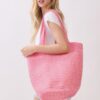 Round-Bottom Woven Tote Bag – Handmade Strap