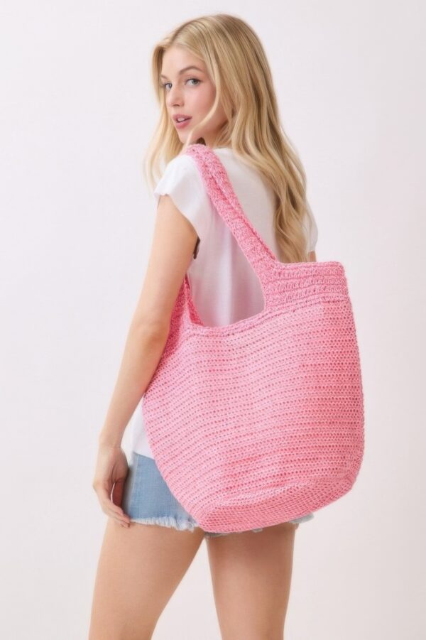 Round-Bottom Woven Tote Bag – Handmade Strap