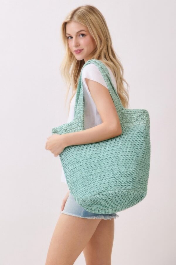 Round-Bottom Woven Tote Bag – Handmade Strap