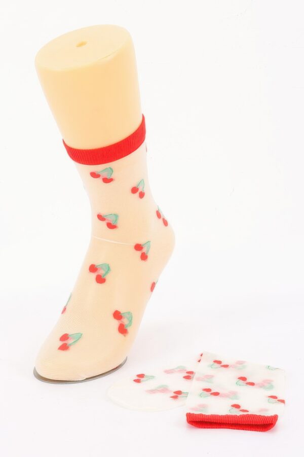 Cotton Stretch Socks – Bright Fruit Print