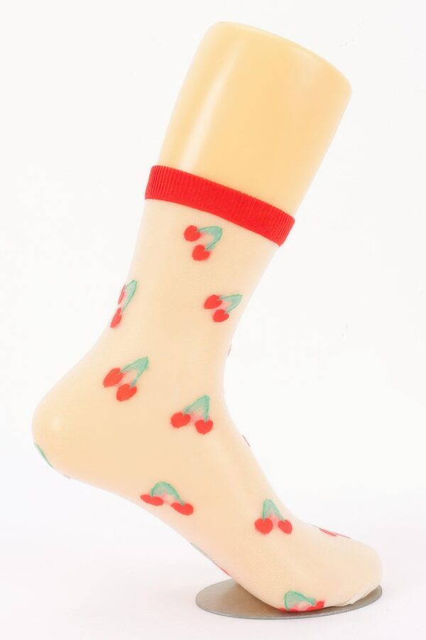 Cotton Stretch Socks – Bright Fruit Print