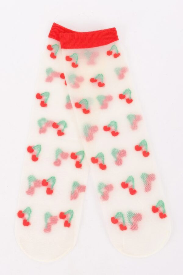 Cotton Stretch Socks – Bright Fruit Print
