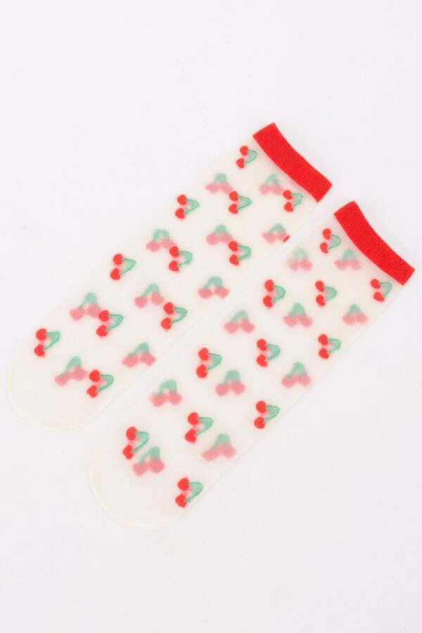 Cotton Stretch Socks – Bright Fruit Print