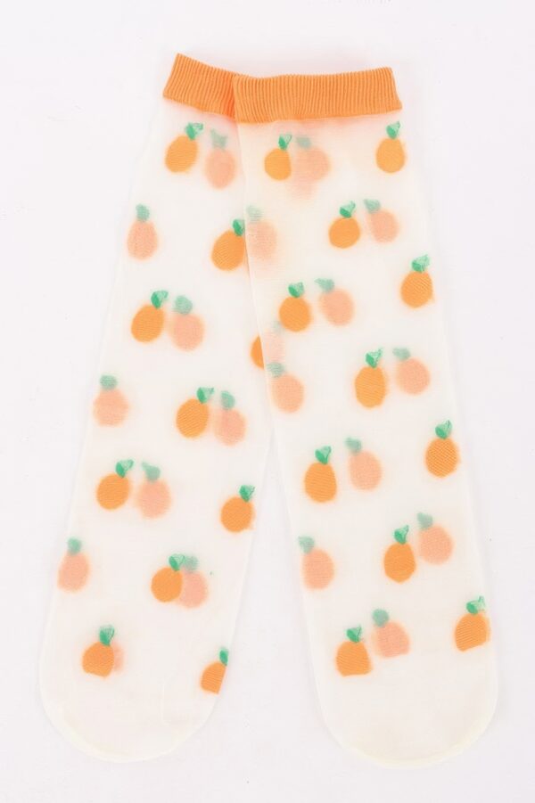 Cotton Stretch Socks – Bright Fruit Print