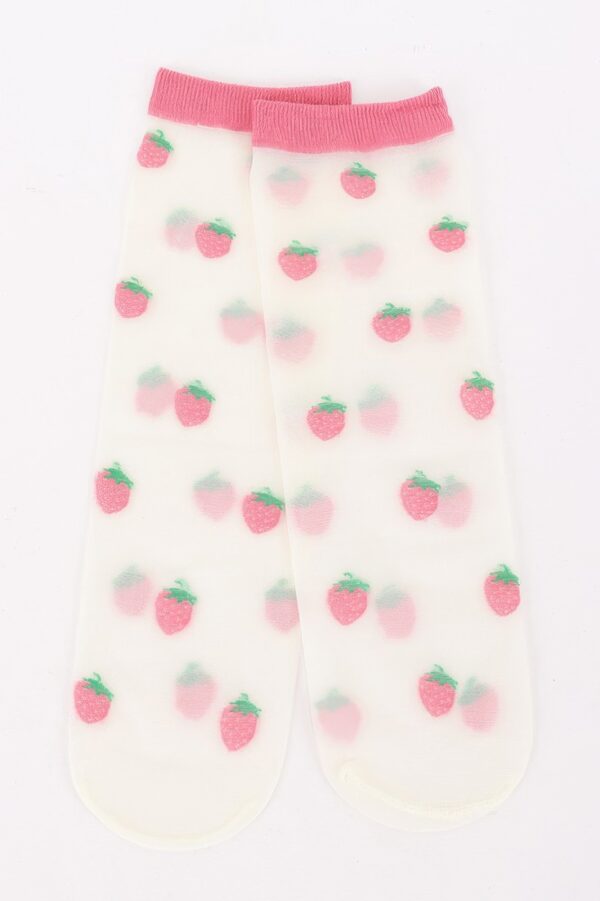 Cotton Stretch Socks – Bright Fruit Print