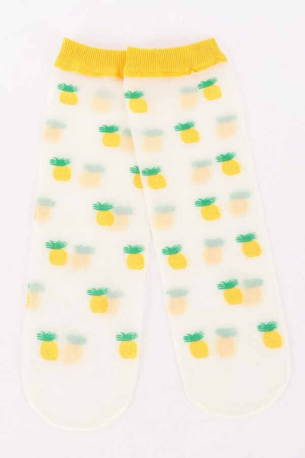 Cotton Stretch Socks – Bright Fruit Print