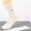 Polka Dot Cotton Stretch Dress Socks with Bow