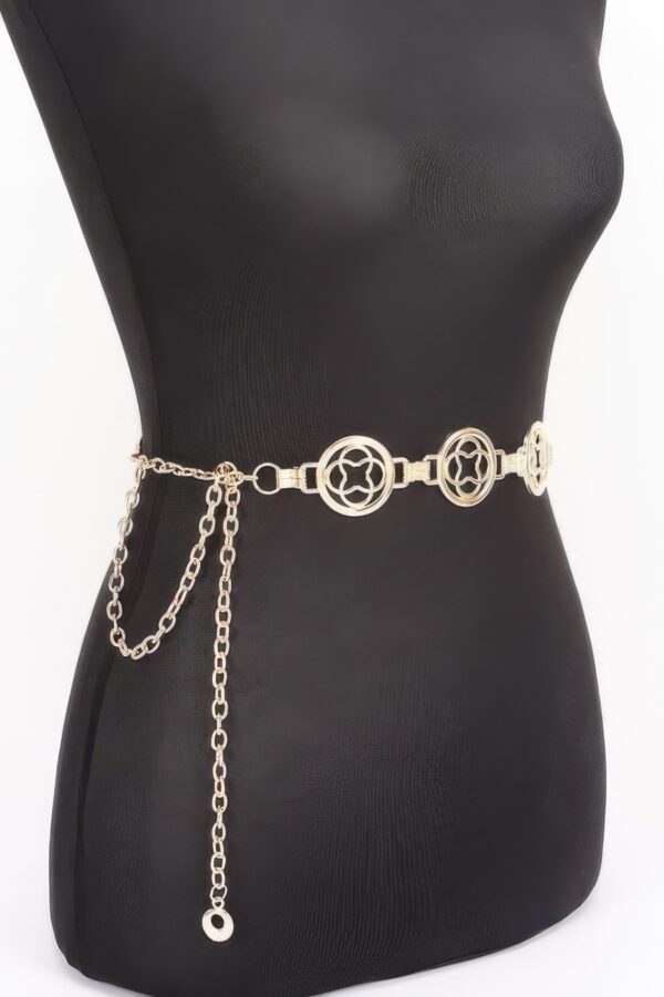 Chain Belt with Circular Cut-Out Accents
