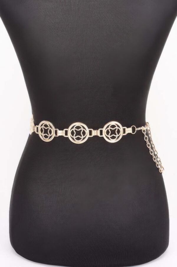 Chain Belt with Circular Cut-Out Accents