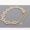 Chain Belt with Circular Cut-Out Accents