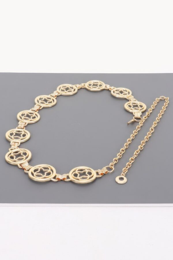 Chain Belt with Circular Cut-Out Accents