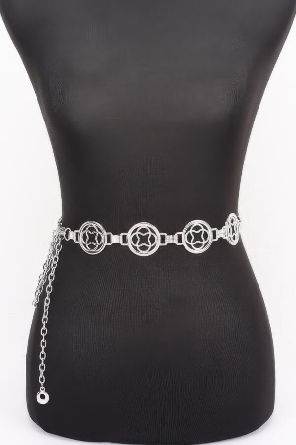 Chain Belt with Circular Cut-Out Accents