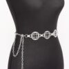 Chain Belt with Circular Cut-Out Accents