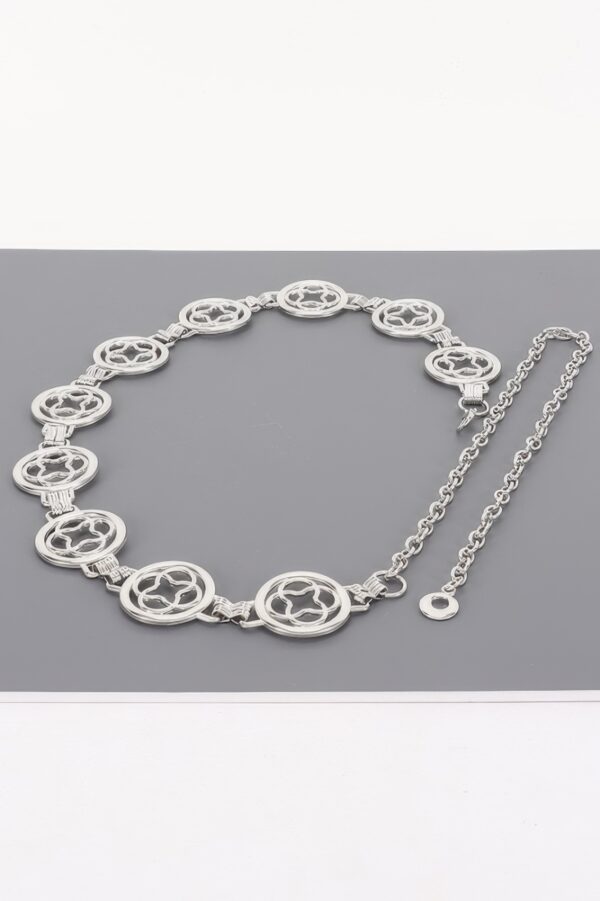 Chain Belt with Circular Cut-Out Accents