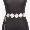 Vintage Chain Belt with Textured Disc Links