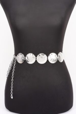 Vintage Chain Belt with Textured Disc Links