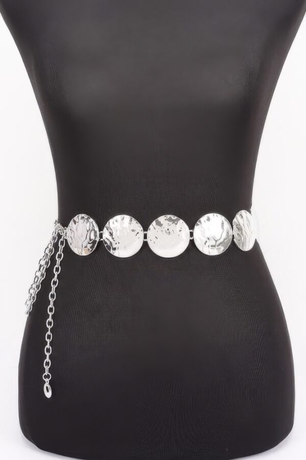 Vintage Chain Belt with Textured Disc Links