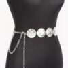 Vintage Chain Belt with Textured Disc Links