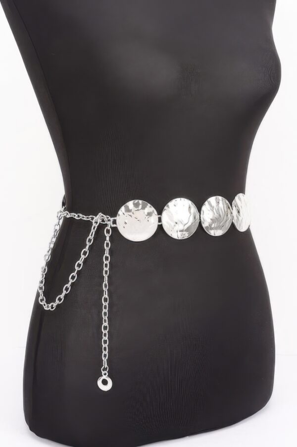Vintage Chain Belt with Textured Disc Links