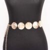 Vintage Chain Belt with Textured Disc Links