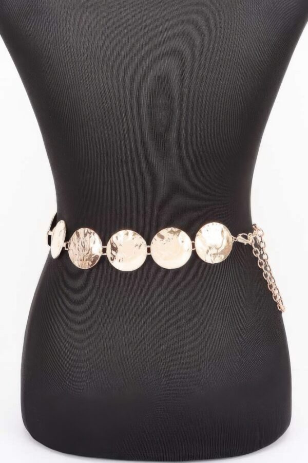 Vintage Chain Belt with Textured Disc Links