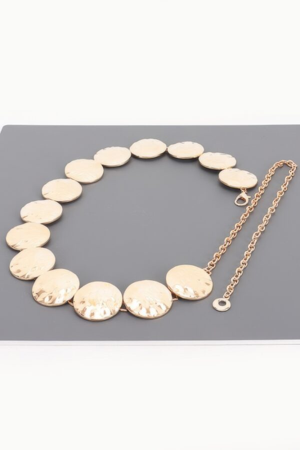 Vintage Chain Belt with Textured Disc Links