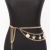Layered Seashell & Starfish Chain Belt – Beach Accessory