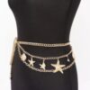 Layered Seashell & Starfish Chain Belt – Beach Accessory