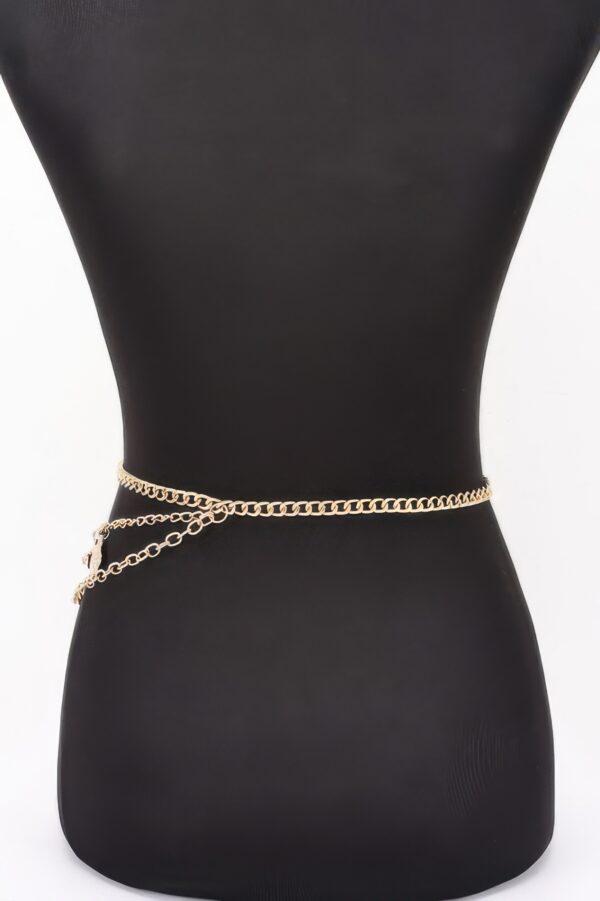 Layered Seashell & Starfish Chain Belt – Beach Accessory