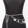 Layered Seashell & Starfish Chain Belt – Beach Accessory