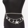 Layered Seashell & Starfish Chain Belt – Beach Accessory